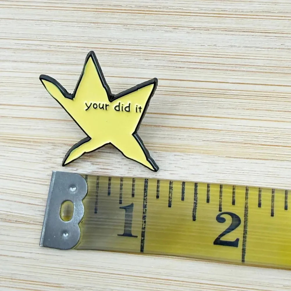 Gold Star Pin Your Did It Enamel Pin, Introverts and Extroverts Gift